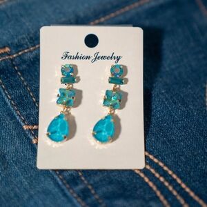 Elegant Blue Drop Earrings